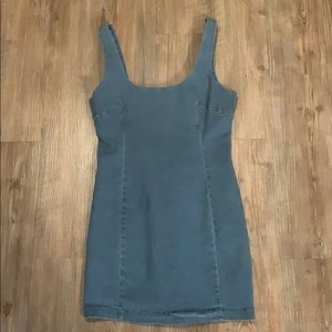 Denim bodycon mini dress